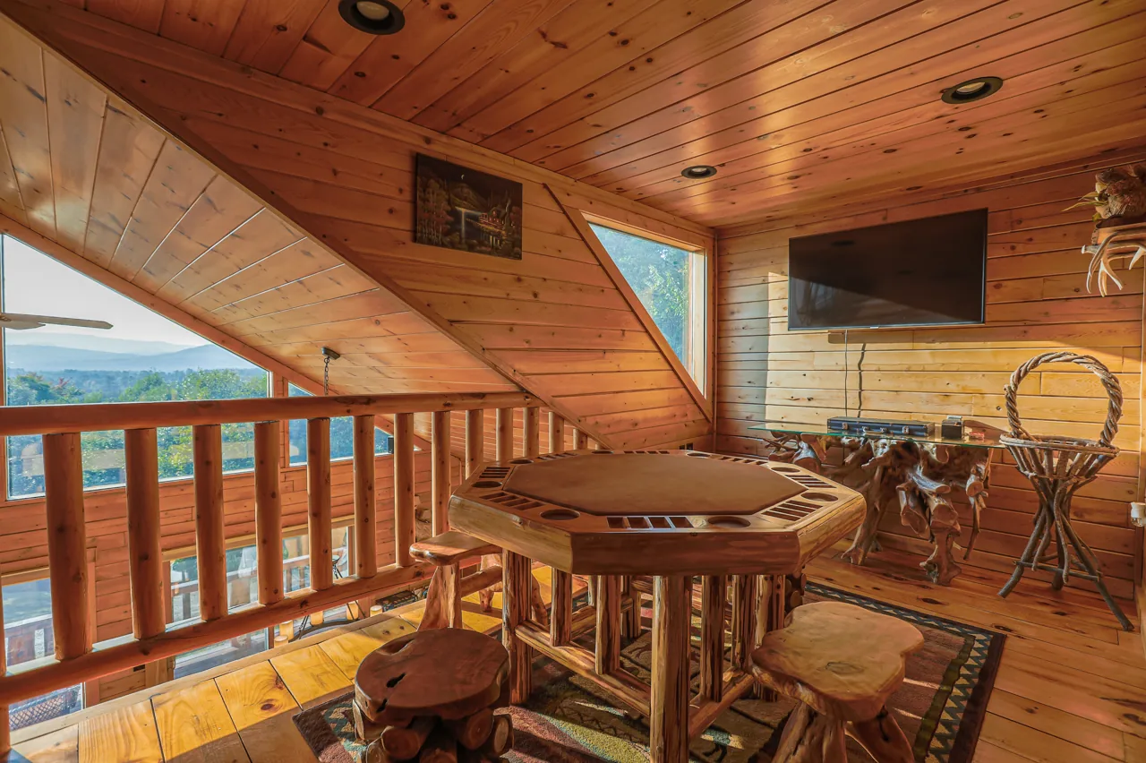 Poker table in the loft